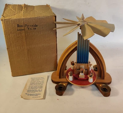 DDR Tischpyramide Dom Pyramide Orgel Engel OVP Kunstgewerbe Venusberg Erzgebirge - Bild 1 von 4