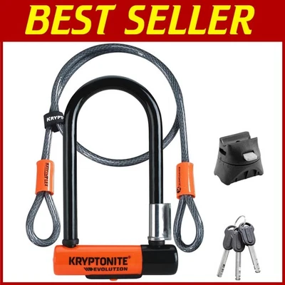 13mm Shackle Bike Lock with Security Cable - Image 1 of 4