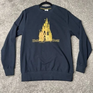 Disney Parks Walt Disney World WDW Unisex Negro Dorado Castillo Sudadera Mediana. - Imagen 1 de 7