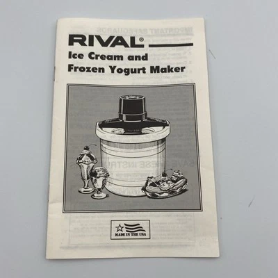 Instrucciones y folleto de recetas para hacer helados y yogur congelado Rival todo Foto 1 de 4