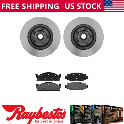 Kit delantero rotor de freno y buje y pastillas de freno metálicas para Ford Maverick 1974-1977 Foto 1 de 4