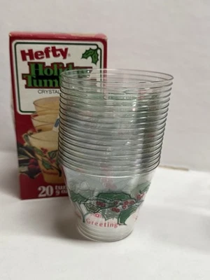 复古圣诞重假日玻璃杯水晶塑料季节问候杯 18 — 第 1/4 张图片