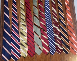 SET BESTEHEND AUS 8 Brooks Brothers Krawatten USA Vintage Hersteller 346 Basics gestreift - Bild 1 von 18