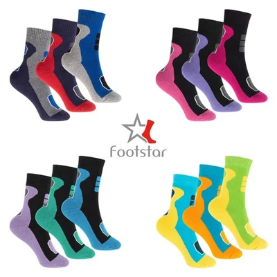 Footstar Kids Outdoor Socks (6 Pairs) Terrycloth Thermal Socks - Image 1 of 4