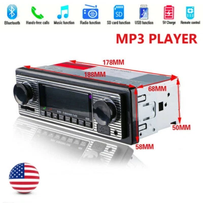 US 4-Channel Digital Bluetooth USB/FM/WMA/WAV Radio Stereo MP3 Player Accessory - Image 1 of 4