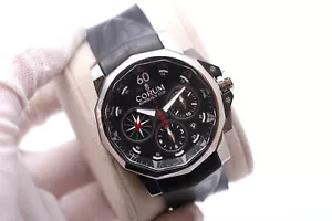 Corum Admiral's Cup Chronograph 44 mm schwarzes Zifferblatt Stahl 1.0071 Herrenuhr - Bild 1 von 14