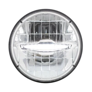 7" High Power LED Headlight with 10 White LED Daytime Running Light Bar - Picture 1 of 6
