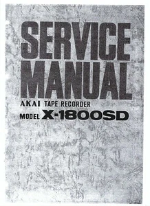 Akai service manual für X - 1800 SD Copy - Picture 1 of 1