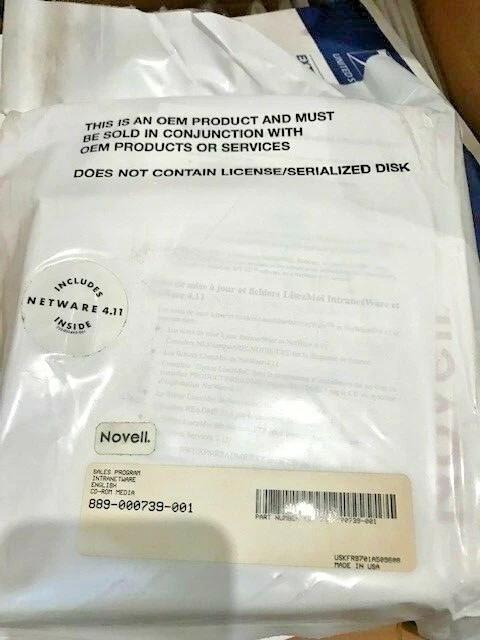 ULTRA RARE SEALED NOVELL NETWARE 4.11 WITH ALL BOOKS AND CD - NONE ON EBAY RM4 - Image 1 of 4