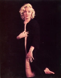 Marilyn Monroe Wearing Only a Coat Sexy Pose Original BOOK PAGE PHOTO (897) - Picture 1 of 1