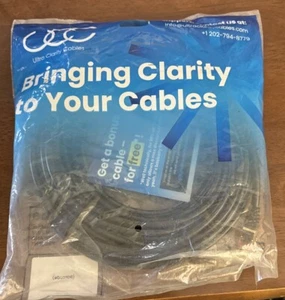 Ultra Clarity Cables Cat 8 50 Ft Black Cable - Picture 1 of 2