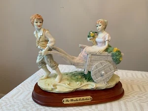 La colección Mirella hombre tirando carruaje dama en ella rara figura de hallazgo - Imagen 1 de 12