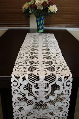 Embroidered Lace Cutwork Placemat Runner Wedding Bridal Party Banquet Event Deco - Image 1 of 4
