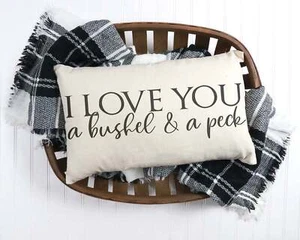 I Love You A Bushel and A Peck 12x20 inch Pillow Cover - Picture 1 of 1