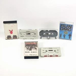 Run DMC 3 Rap Cassette Lot King Of Rock, Tougher Than Leather, Self Titled EUC - Picture 1 of 14