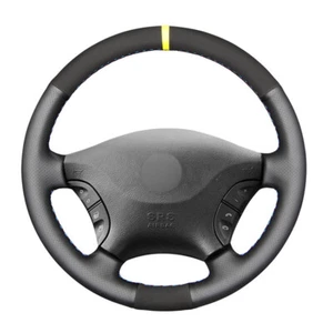 Black Suede Leather Car Steering Wheel Cover for Mercedes Benz W639 Viano Vito - Picture 1 of 15