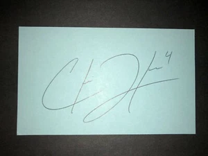 2009 ASTROS: Chris Johnson, SIGNED 3x5 Card - Picture 1 of 1