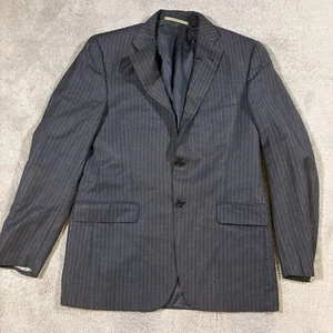 Burberry London Sport Coat Mens 40R Gray Pin Stripe Blazer USA MAJOR FLAWS - Picture 1 of 17