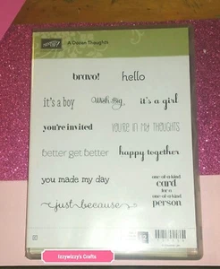 Stampin Up A DOCENA DE PENSAMIENTOS Montaje Aferrado Cumpleaños Amor Con Guión (P) - Imagen 1 de 2