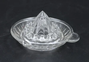Alte Zitronenpresse Glas Saft Zitruspresse transparent Vintage Ø 11,5 cm - Bild 1 von 3