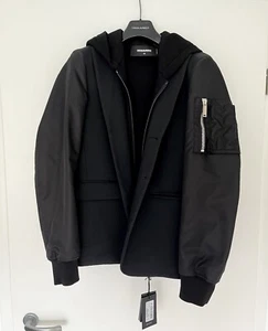 Dsquared Jacke 48 Bomberjacke Jacket Mix, RARE & NEW! Black Schwarz - Bild 1 von 11