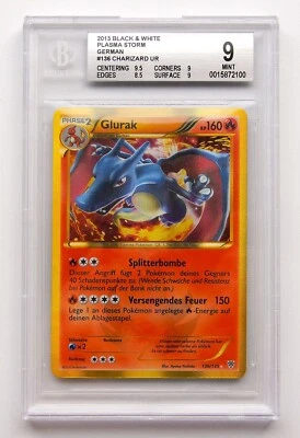 Pokemon Plasma Sturm 136 Shiny Glurak Holo BGS 9 MINT Schimmerndes Deutsch POP 4 - Bild 1 von 4