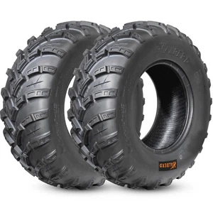 Set 2 ATV Tires 25x10-12 25x10x12 Rear All Terrain Mud Tyre Heavy Duty 6PR UTV - Picture 1 of 9