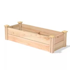48 in x 16 in Premium Cedar Wood Raised Garden Bed - Made in USA FREE SHIPPING - Picture 1 of 4