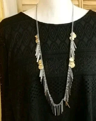 Collar largo Kohl's $26 metales mezclados nuevo con etiquetas Foto 1 de 4