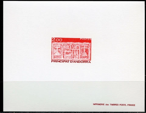 Andorra Proof Luxury Proof Yvert 323 ECU Primitive Of Dales 1983 Cover