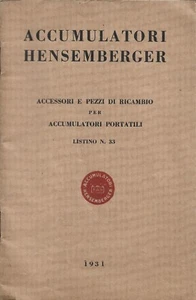 Accumulatori Portatili  Hensemberger Accessori Ricambi Automobilia 1931 Batterie - Picture 1 of 3