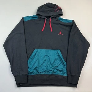 Nike Air Jordan Flight Hoodie Mens 2XL Black Embroidered Logo Jumpman Pullover - Picture 1 of 13
