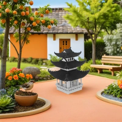  Miniature Pavilion Statues: Traditional Chinese Pagoda Sculpture for Aquarium - Image 1 of 4