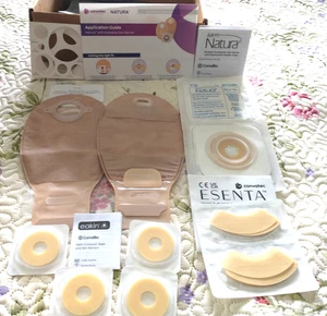 LOT NEW CONVATEC OSTOMY SUPPLIES 2 BAGS 421747 2 SURE FIT NATURA EAKIN SEALS +++ - Picture 1 of 6