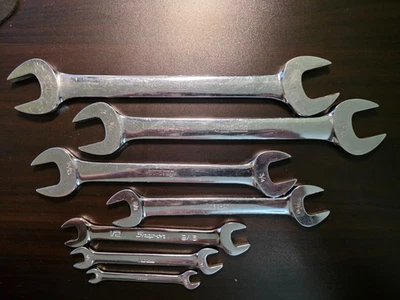 Set of 7 Snap-On Double Open Wrench's, Please See Sizes in Description - Image 1 of 4