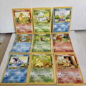 Lot Of 9 Jumbo vintage Pokémon cards Charmander, Bulbasaur, Squirtle & More - Picture 1 of 15