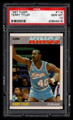 TERRY TYLER 1987 FLEER BASKETBALL CARD #114 PSA 10 GEM MINT KINGS - Image 1 of 2