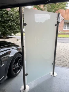 Glastrennwand / Raumteiler / Edelstahl mit Glas 160 X 95 cm - Bild 1 von 4
