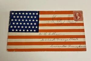1890S SPANISH AMERICAN WAR PATRIOTIC CACHET TO Lancaster PA Multiple Cancel - Bild 1 von 7