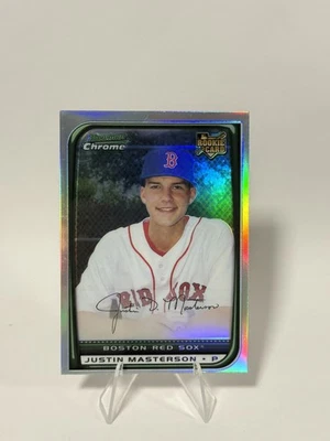 Justin Masterson—2008 Bowman Chrome #210 RC Boston Red Sox Refractor - Image 1 of 4