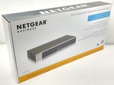 Netgear 5-Port 10-Gigabit/Multi-Gigabit Ethernet Unmanaged Switch XS505M - Image 1 of 4