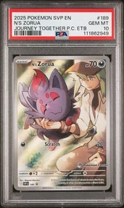2025 POKEMON SVP EN-JOURNEY TOGETHER POKEMON CENTER ETB PROMO N'S ZORUA PSA 10 - Bild 1 von 3