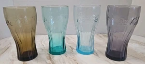 🥤 Vintage Coca Cola Gläser 4er Set - Retro Color Collection  - Bild 1 von 6