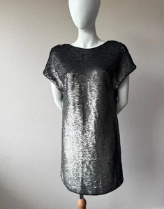  Mini abito da festa con paillettes aperto lato posteriore a V taglia S small - MNG grigio premium - Foto 1 di 5