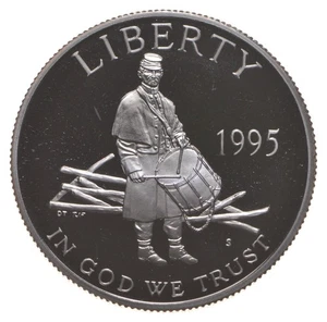 1995 Proof Civil War Drummer Boy Commemorative Half Dollar *9248 - Picture 1 of 3