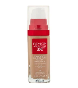Revlon Age Defying 25 Sand Beige SPF 20 Foundation 3X Natural Anti Aging 30ml - Picture 1 of 1