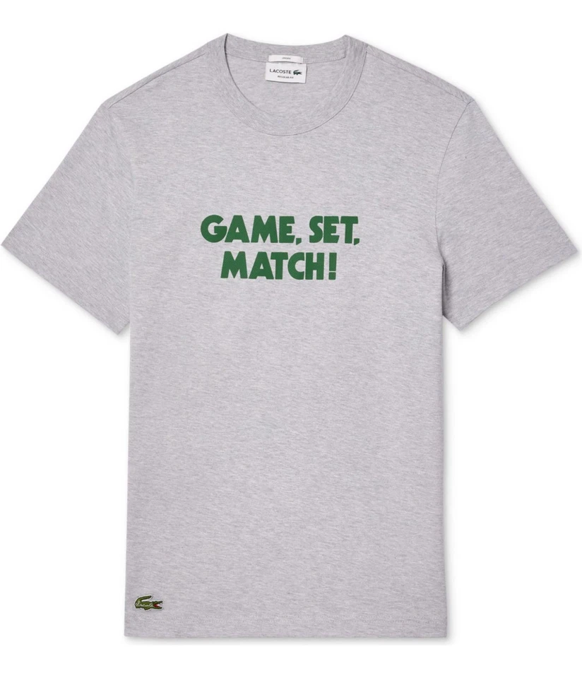 Lacoste Hombre Juego, Set, Match! Camiseta básica, multicolor, XX-grande Foto 1 de 1