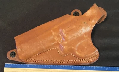 FUNDA PISTOLA CUERO TOSTADO VINTAGE DESANTIS 34 #20 1/5 Foto 1 de 3