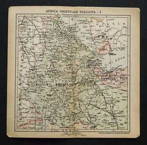 XX Sec.Gravur Geographical Map.AFRICA OST.ITALIANA I - Bild 1 von 1