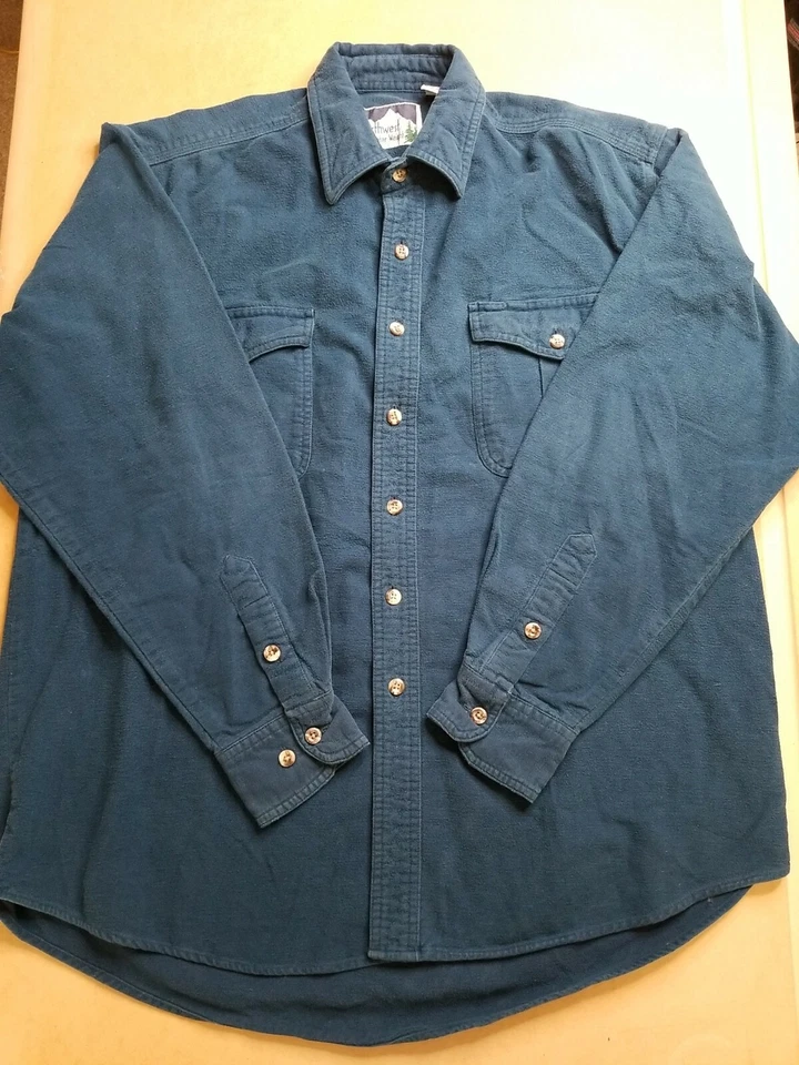 Northwest Territory Mens LT Long Sleeve Button Front 100% Cotton Shirt  - Image 1 of 4